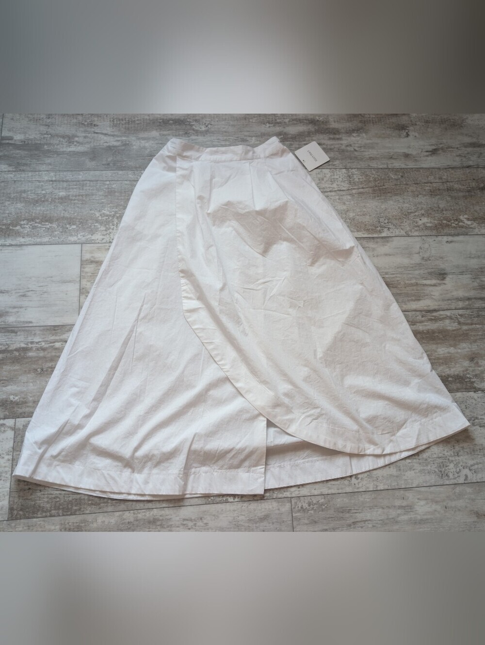 Ellen Tracy White Wrap Maxi Skirt Size XS